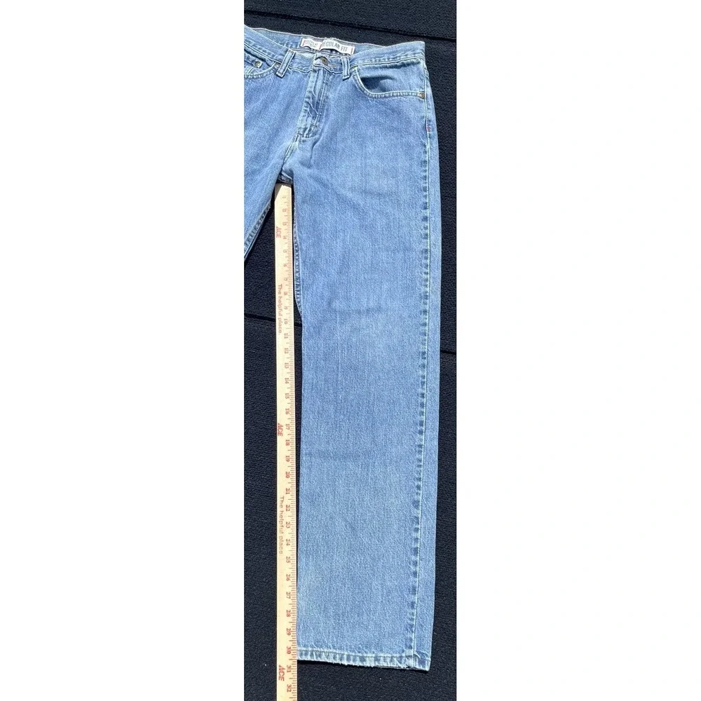 Bailey's PT. Jeans Mens 30x32 Blue Light Wash Regular Fit Straight Cotton Denim